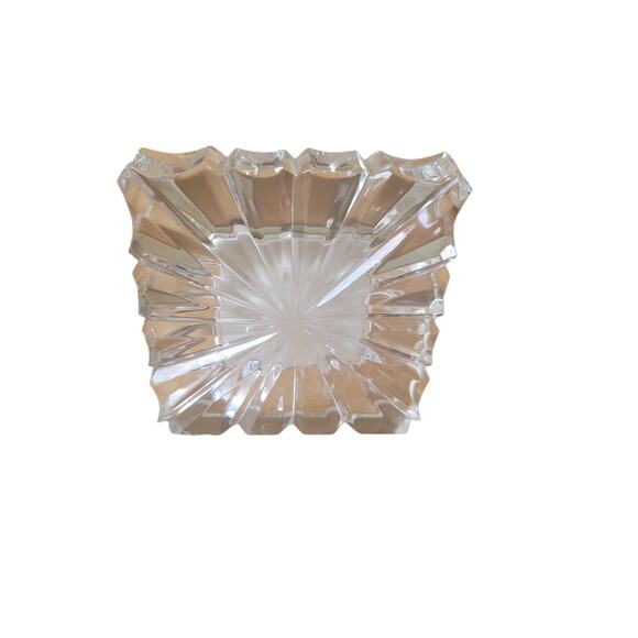 Mikasa Picture Frame Lead Crystal Monarch Clear 3x3 Photo Size - Picture 2 of 5